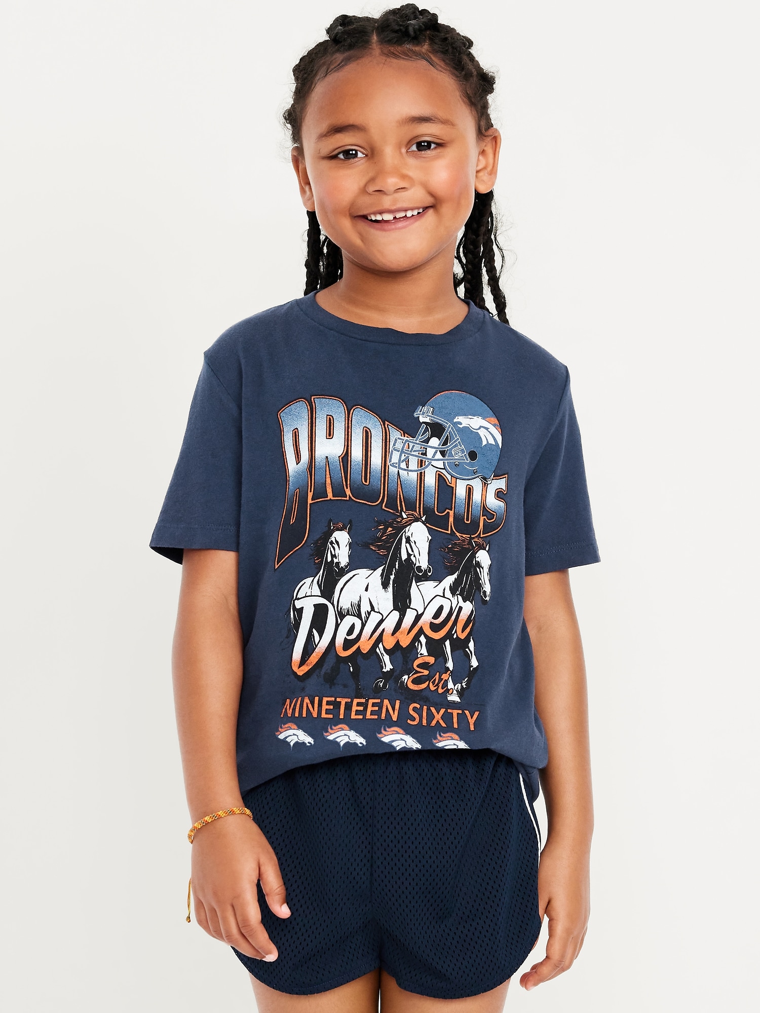 Denver Broncos Gender-Neutral Graphic T-Shirt for Kids