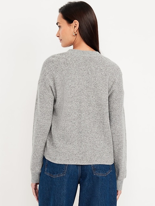 Image number 2 showing, Oversized Cozy Waffle Henley Top