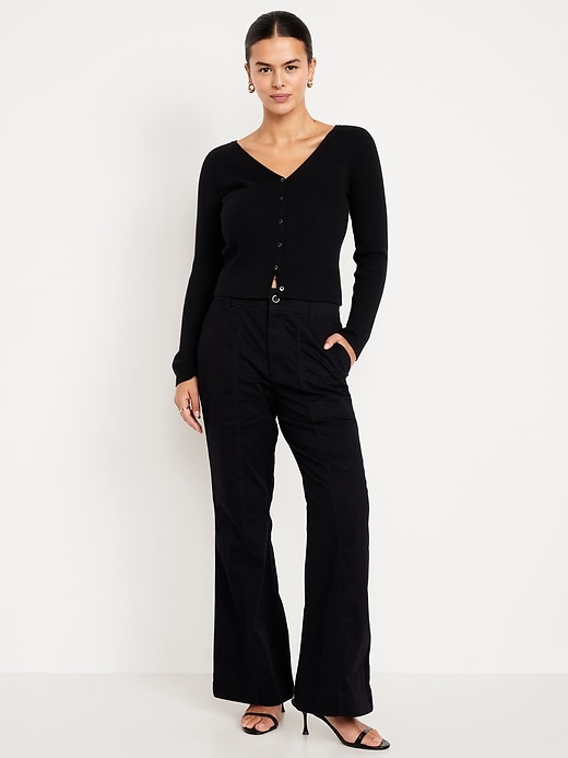 Image number 5 showing, Mid-Rise Flare Pants