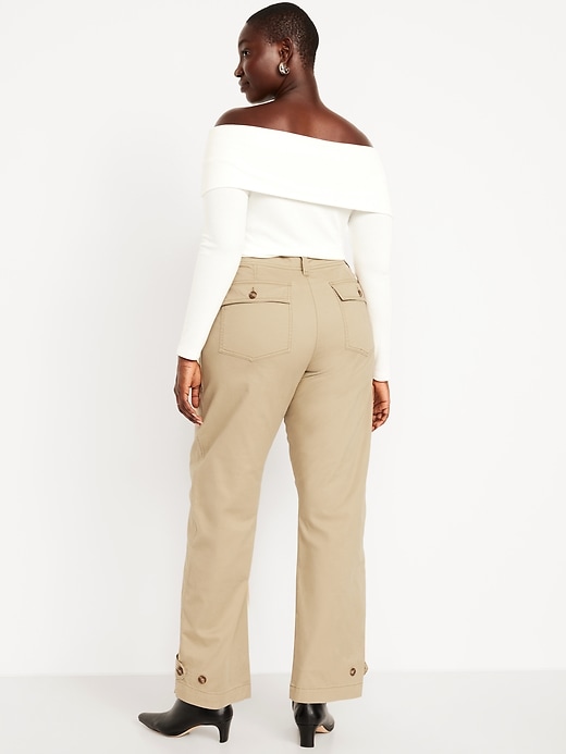 Image number 6 showing, Mid-Rise Twill Barrel Pants