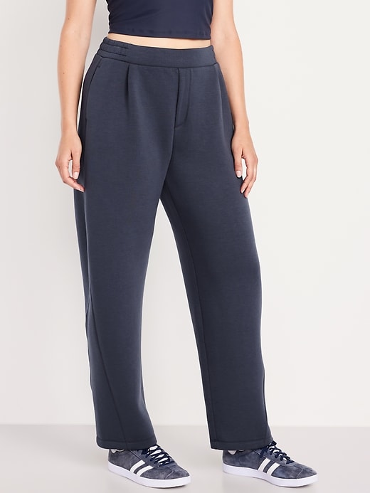 Image number 4 showing, High-Waisted Bounce Fleece Barrel Sweatpants