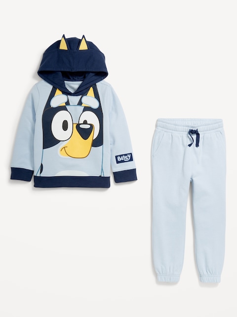 Bluey™ Unisex Graphic Pullover Hoodie and Jogger Sweatpants Set for Toddler - Rock Pool