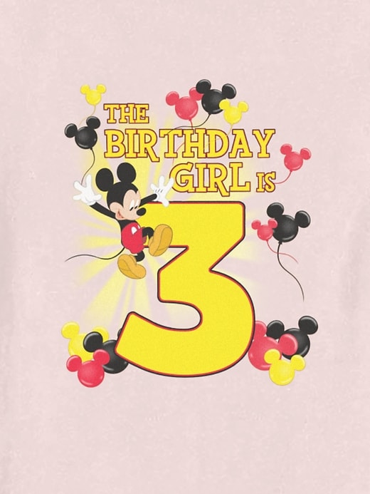 Image number 2 showing, Disney Mickey Birthday Girl Is 3 Graphic T-Shirt for Toddler