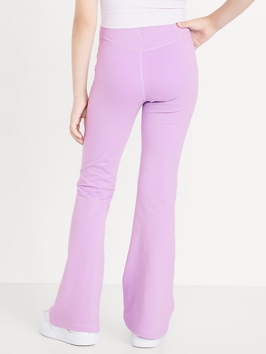 Image number 2 showing, High-Waisted PowerChill Crossover Flared Leggings for Girls