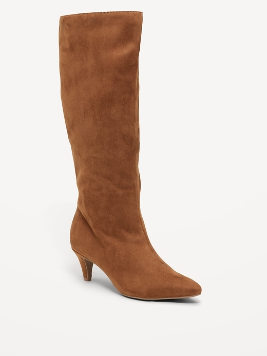 Image number 1 showing, Tall Kitten Heel Boots for Women