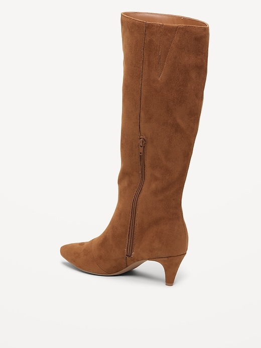 Image number 4 showing, Tall Kitten Heel Boots for Women