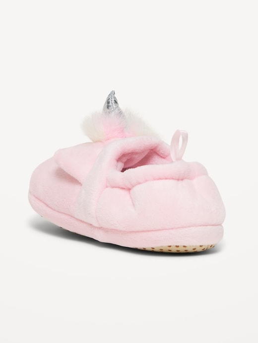 Image number 3 showing, Velour Critter Slippers for Toddler Girls