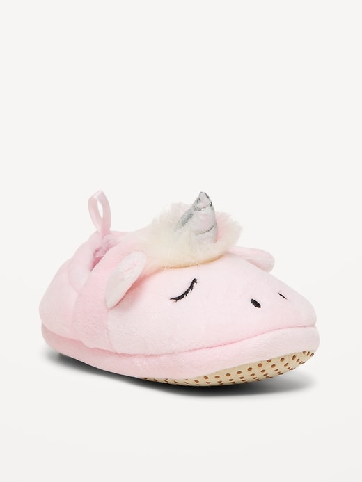 Image number 1 showing, Velour Critter Slippers for Toddler Girls