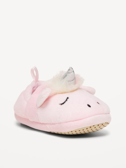 Velour Critter Slippers for Toddler Girls
