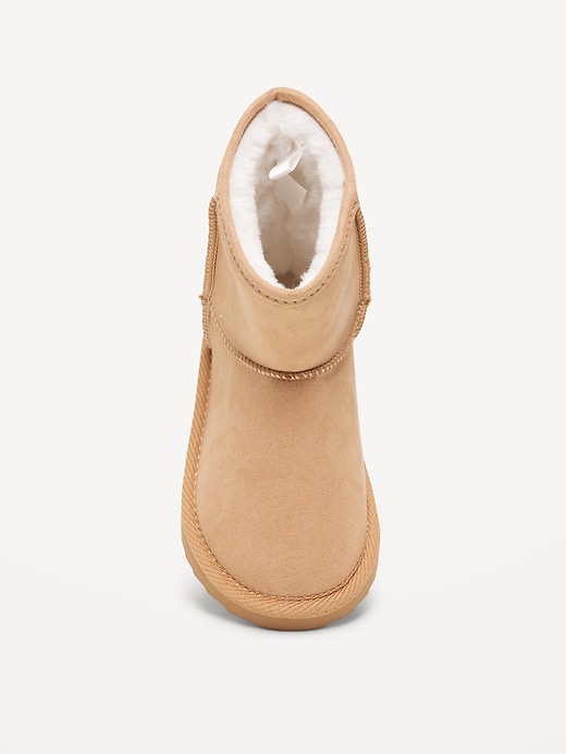 Image number 2 showing, Faux-Suede Faux-Fur Lined Boots for Toddler Girls