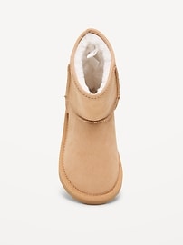 Image number 2 showing, Faux-Suede Faux-Fur Lined Boots for Toddler Girls