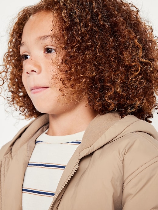 Image number 4 showing, Water-Resistant Hooded Bomber Jacket for Boys