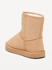 Image number 3 showing, Faux-Suede Faux-Fur Lined Boots for Toddler Girls