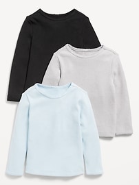 Image number 1 showing, Long-Sleeve Waffle-Knit T-Shirt 3-Pack for Toddler Girls