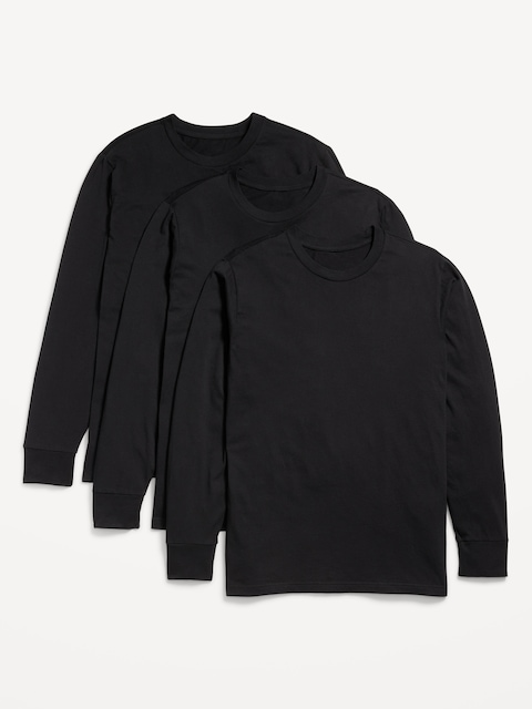 3-Pack Long-Sleeve Rotation T-Shirt - Black