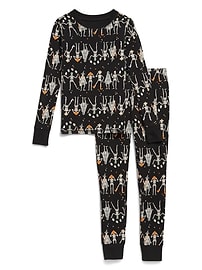 Image number 2 showing, Gender-Neutral Snug-Fit Graphic Pajama Set for Kids