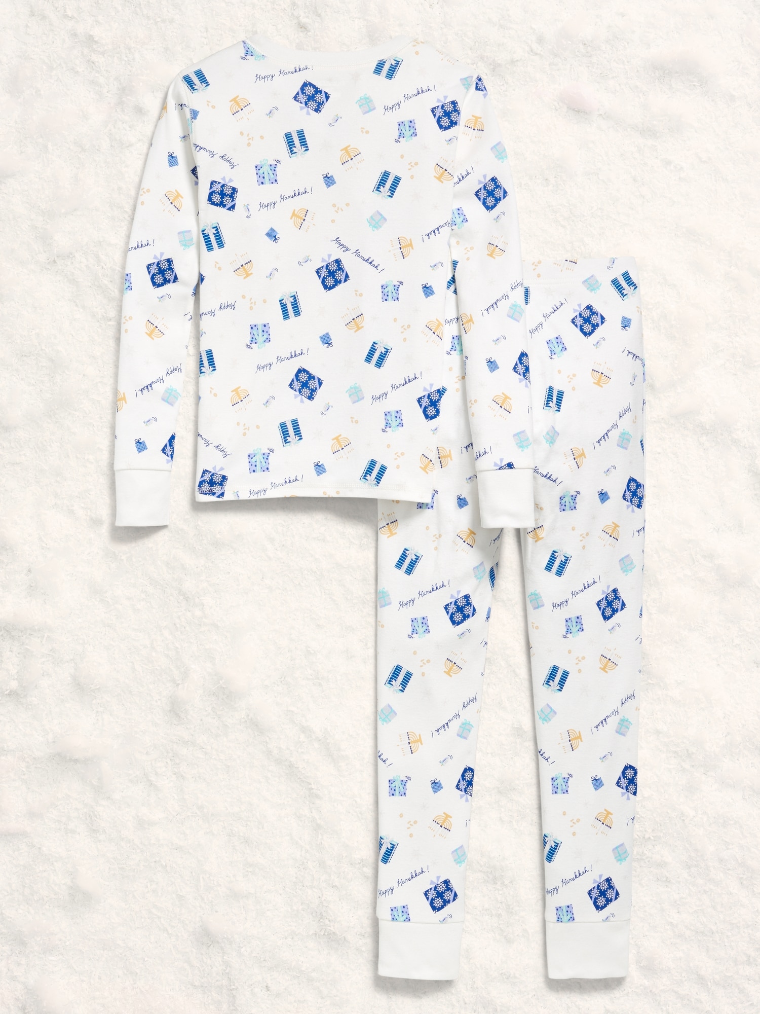 Gender-Neutral Snug-Fit Graphic Pajama Set for Kids