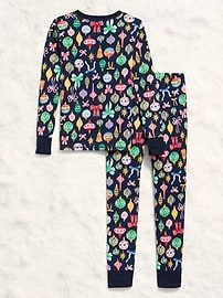 Image number 2 showing, Gender-Neutral Snug-Fit Graphic Pajama Set for Kids
