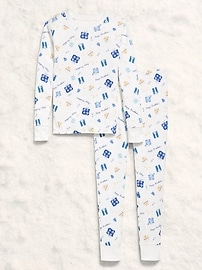 Image number 3 showing, Gender-Neutral Snug-Fit Graphic Pajama Set for Kids