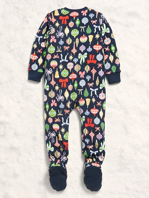 Image number 4 showing, 2-Way-Zip Microfleece Pajama One-Piece for Toddler & Baby