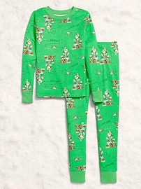 Image number 3 showing, Gender-Neutral Snug-Fit Graphic Pajama Set for Kids