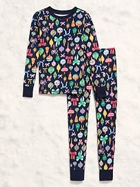 Image number 3 showing, Gender-Neutral Snug-Fit Graphic Pajama Set for Kids