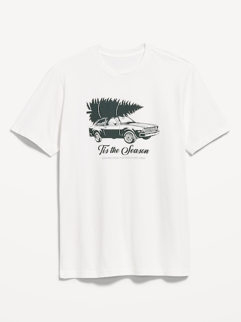 Holiday-Graphic T-Shirt - White Lilies