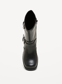 Image number 2 showing, Faux-Leather Side-Zip Boots for Girls
