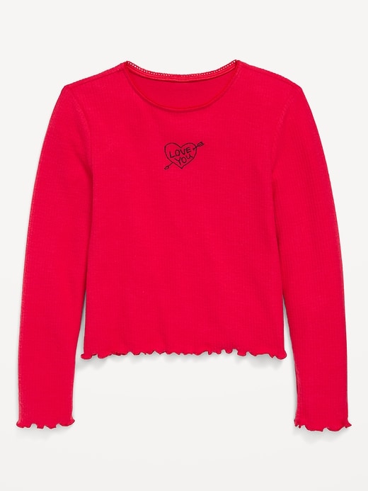 Image number 1 showing, CozePlush Long-Sleeve Graphic T-Shirt for Girls