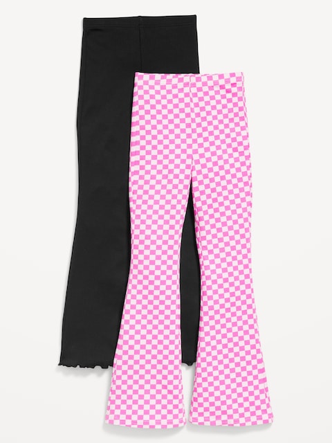 High-Waisted Flare Leggings 2-Pack for Girls