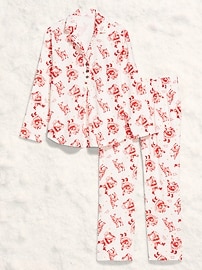 Image number 2 showing, Maternity Printed Flannel Pajama Pant Set