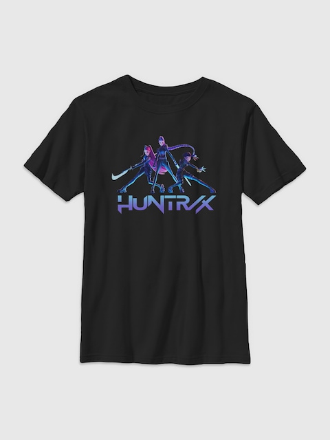 K-Pop Demon Hunters Battle Huntrix Graphic T-Shirt For Kids - Black