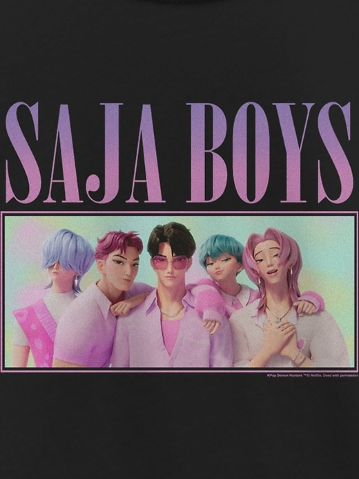 Image number 2 showing, K-Pop Demon Hunters Saja Boys Group Graphic T-Shirt For Girls