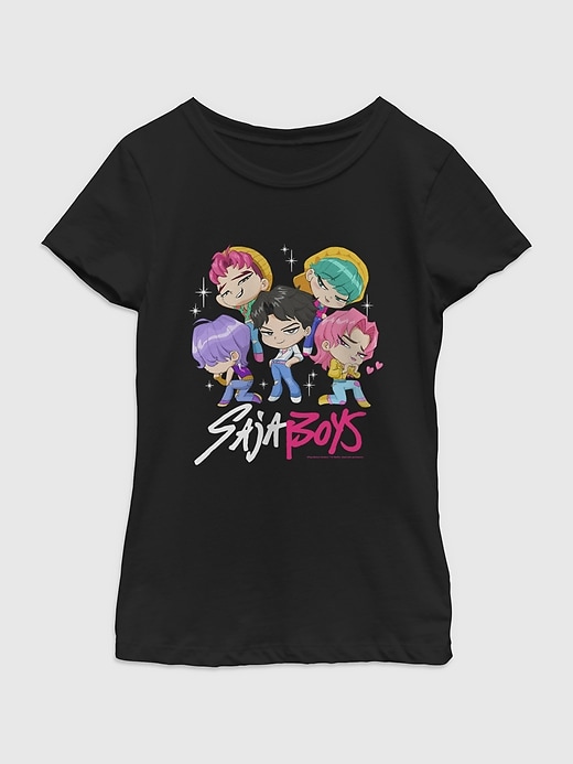 Image number 1 showing, K-Pop Demon Hunters Saja Boys Chibi Group Graphic T-Shirt For Girls