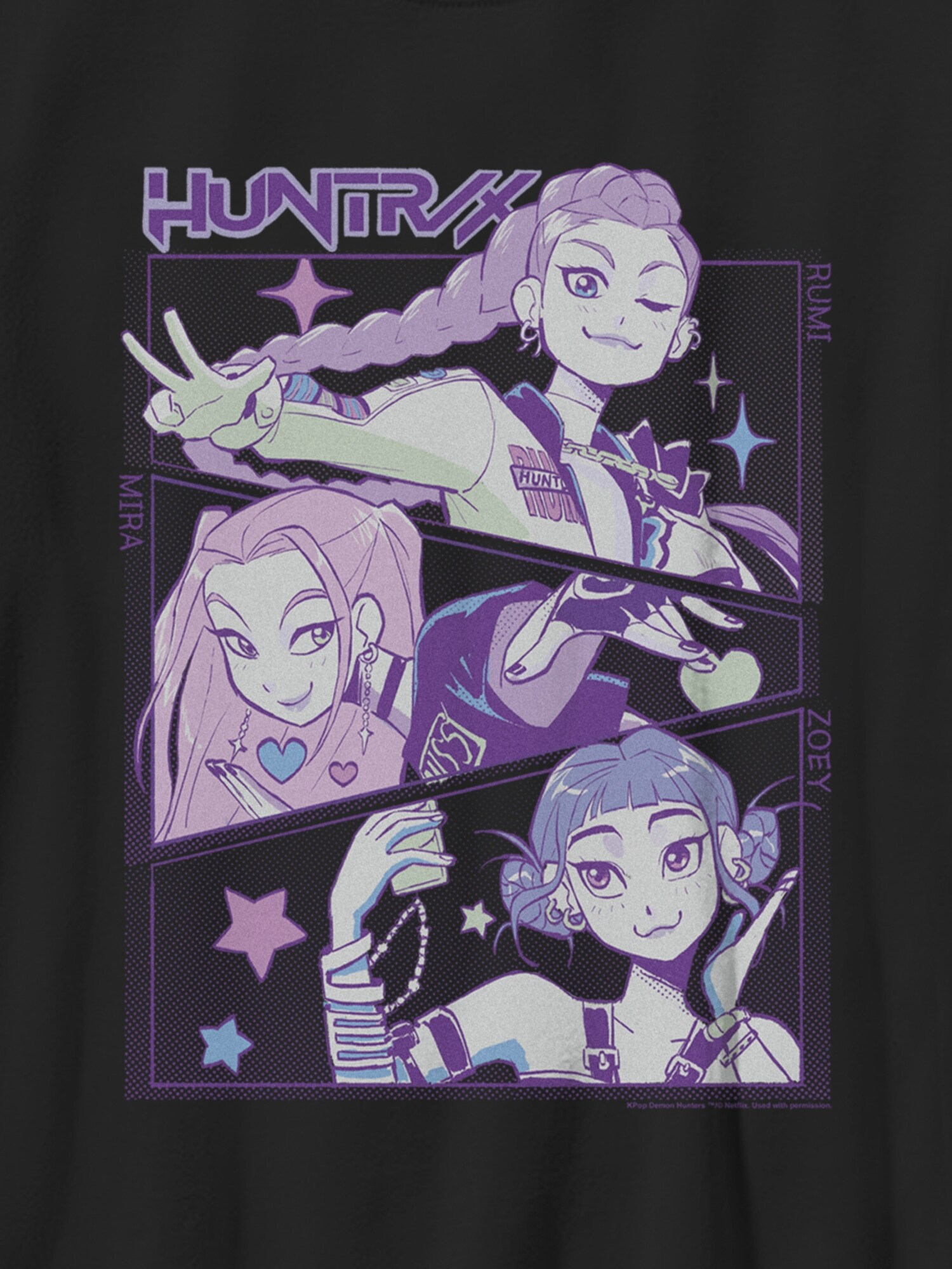 Детская футболка Old Navy K-Pop Demon Hunters Hero Group Graphic, цвет: Чёрный — фото 2