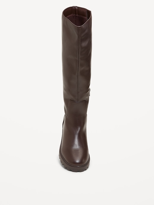 Image number 3 showing, Faux-Leather Tall Boots for Women