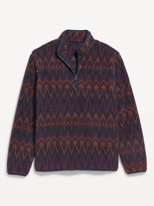 Image number 4 showing, Printed Sherpa Quarter-Zip Pullover