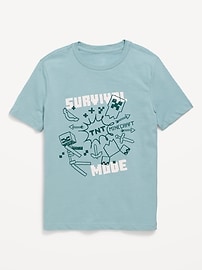 Image number 1 showing, Minecraft™ Gender-Neutral Graphic T-Shirt for Kids