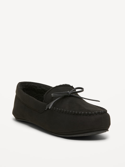 Faux-Suede Sherpa-Lined Moccasins for Men