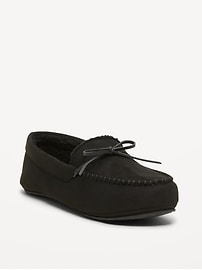 Image number 1 showing, Faux-Suede Sherpa-Lined Moccasins for Men