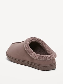 Image number 4 showing, Faux-Suede Sherpa-Lined Clog Slippers for Men