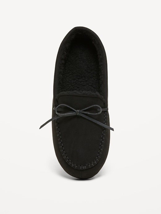 Image number 2 showing, Faux-Suede Sherpa-Lined Moccasins for Men