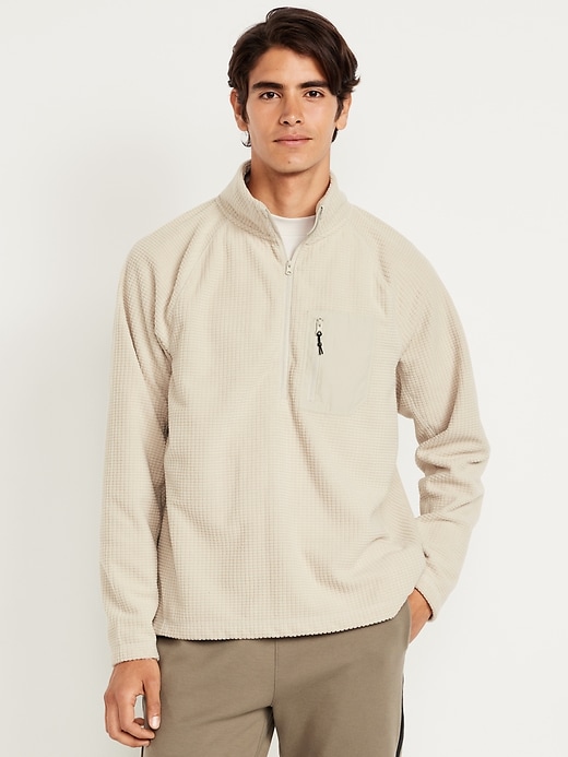 Image number 1 showing, Waffle Half-Zip Performance Pullover
