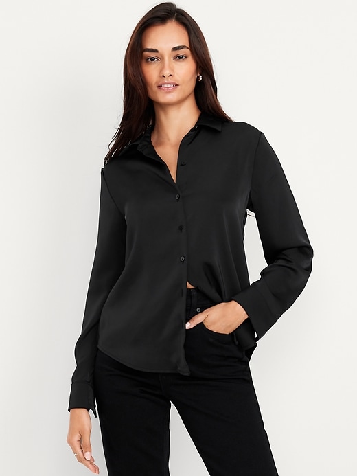 Image number 1 showing, Satin Button-Down Shirt