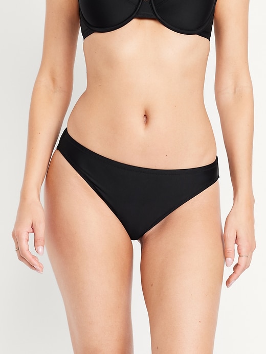Image number 1 showing, Mid-Rise Bikini Swim Bottoms