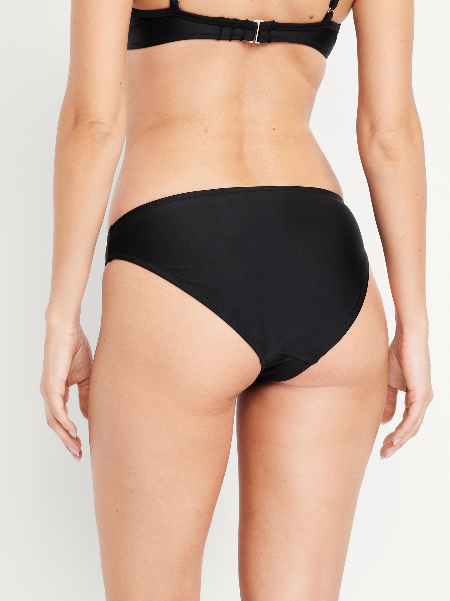 Mid-Rise Bikini Swim Bottoms