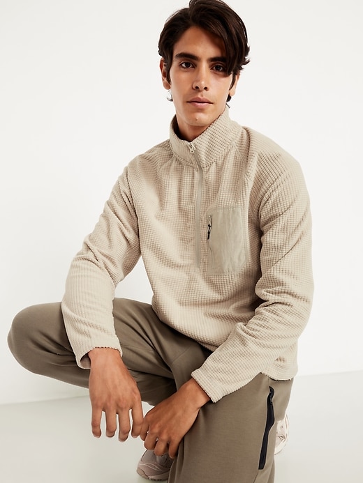 Image number 3 showing, Waffle Half-Zip Performance Pullover