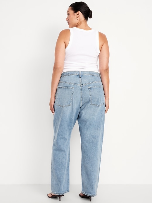 Image number 9 showing, Mid-Rise Slouchy Straight Jeans