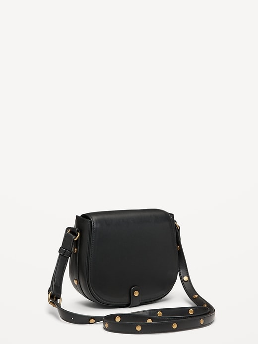 Image number 1 showing, Studded Strap Saddle Bag