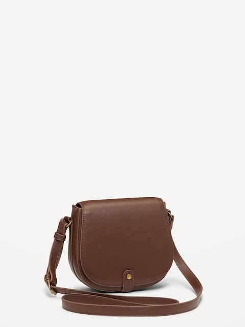 Crossbody Saddle Bag - Chocolate